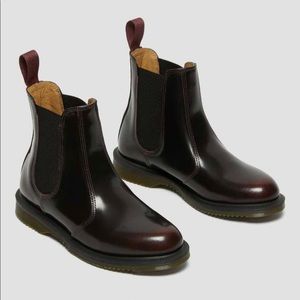 Dr. Martens Flora Arcadia Leather Chelsea Boot — Cherry Red — Women’s 9